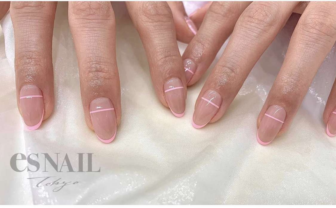 おしゃれピンクフレンチネイル