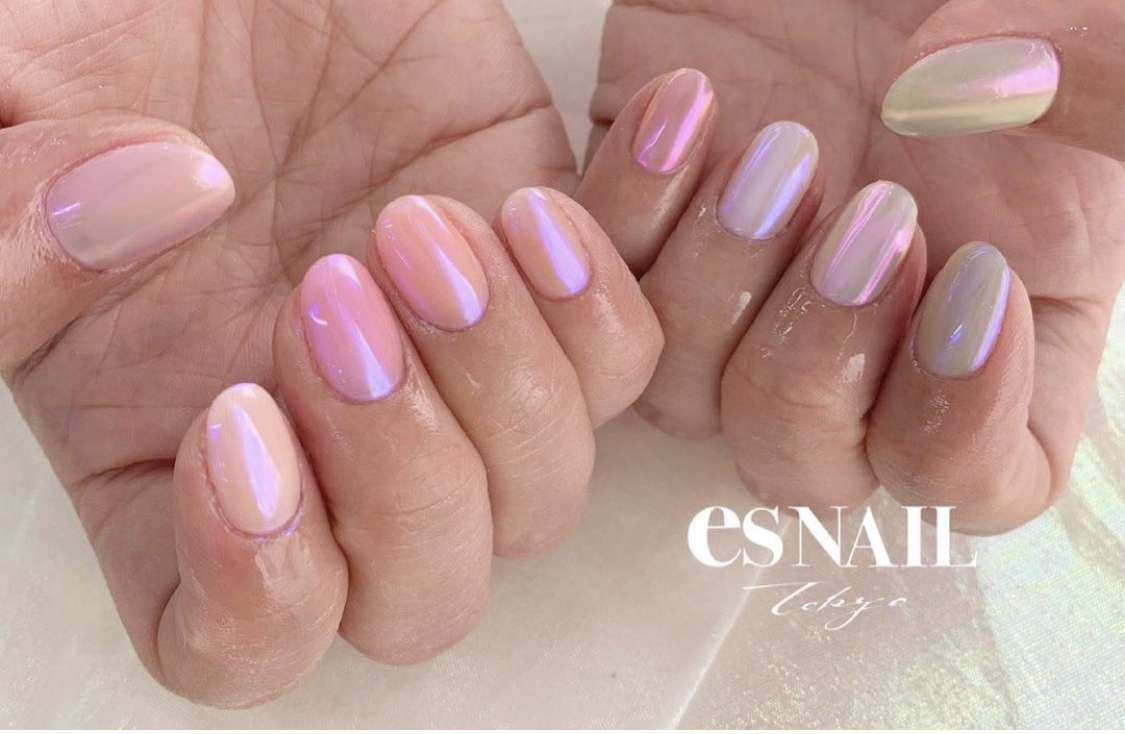 サテンパウダーネイル✨