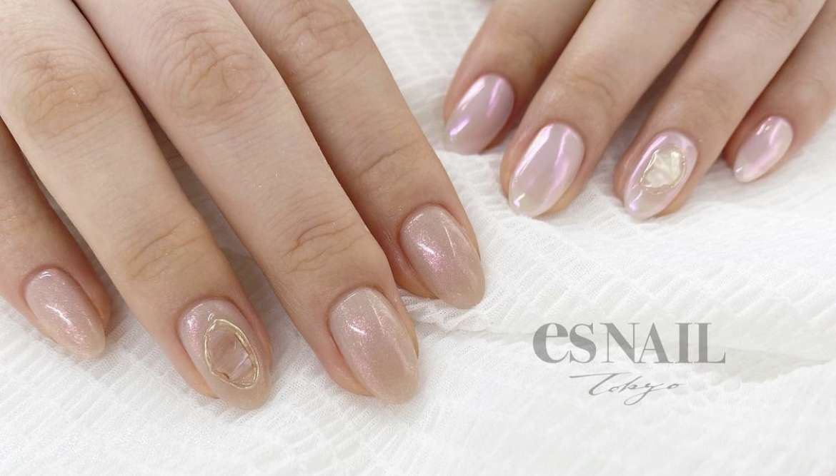 アシンメトリーオーロラネイル🧚🏻‍♂️🌟