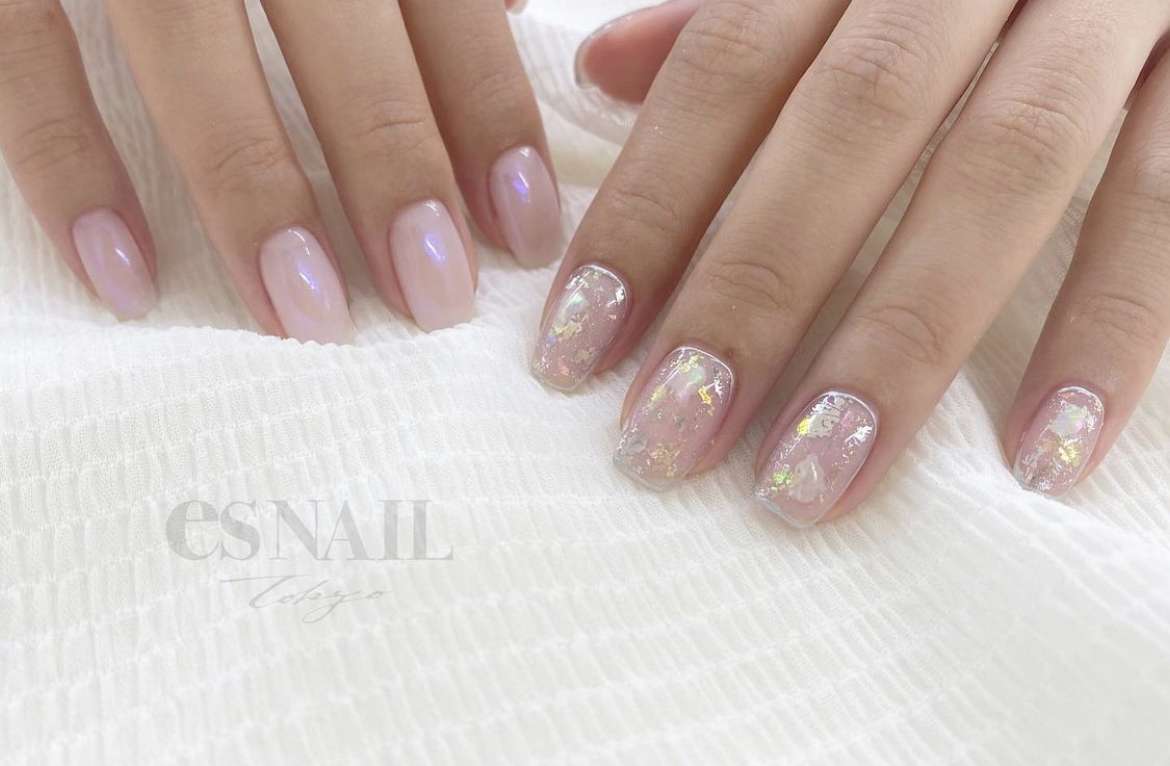 アシンメトリーネイル🤍