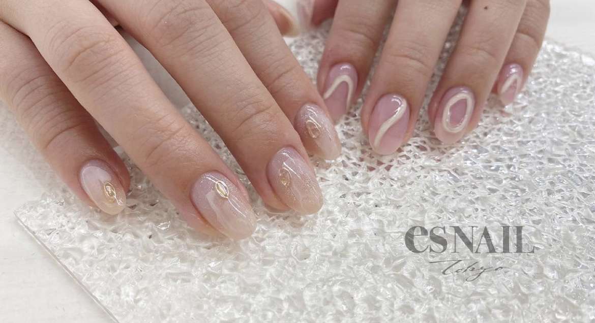 水彩×ぷっくりアシメ♡