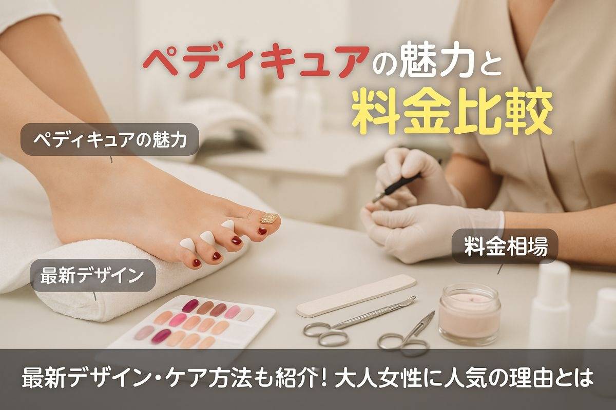 ネイルサロンでペディキュアを受けるメリットや料金相場を徹底比較！大人女性に人気の最新デザインとケア方法も解説