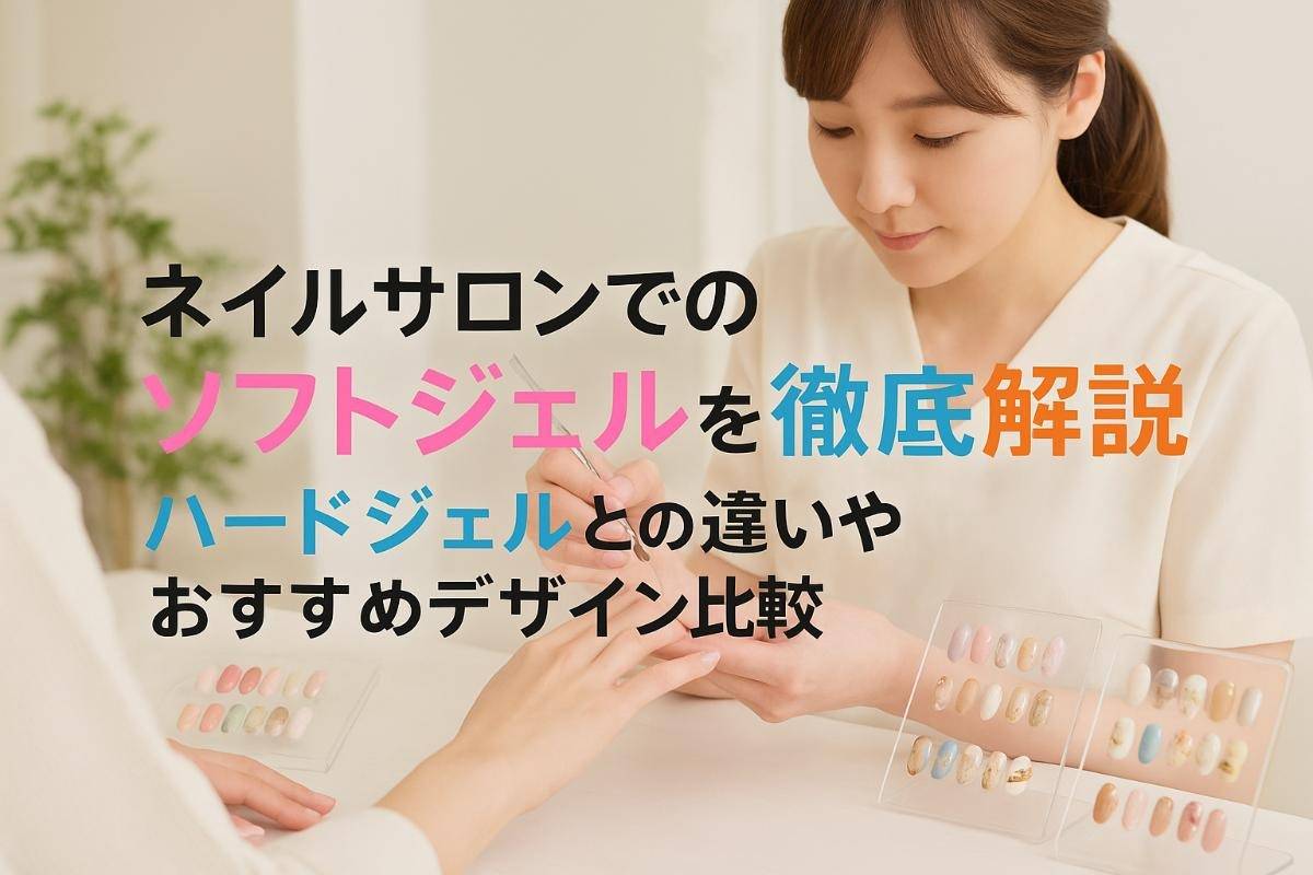 ネイルサロンのソフトジェルを徹底解説とハードジェルとの違いやおすすめデザイン比較