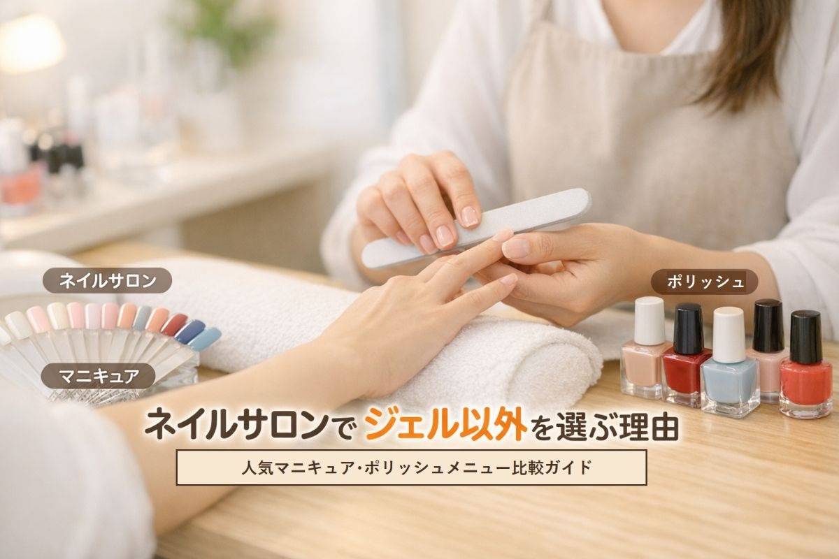 ネイルサロンでジェル以外を選ぶ理由と人気マニキュア・ポリッシュメニュー比較ガイド