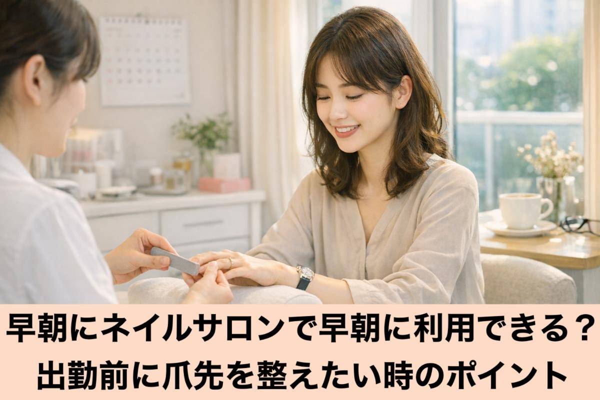 早朝にネイルサロンで早朝に利用できる？出勤前に爪先を整えたい時のポイント