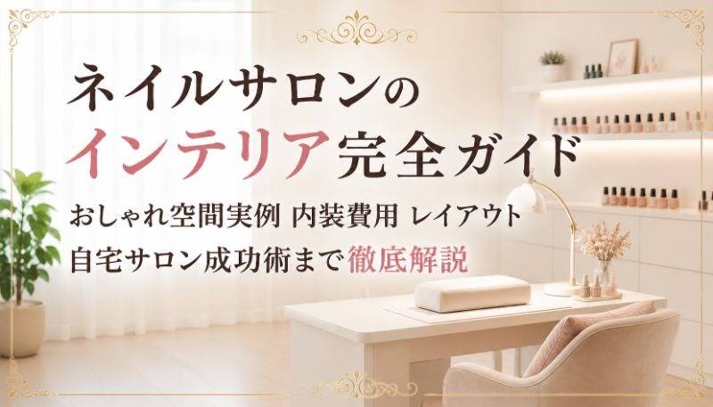 ネイルサロンのインテリア完全ガイド|おしゃれ空間実例・内装費用・レイアウト・自宅サロン成功術まで徹底解説